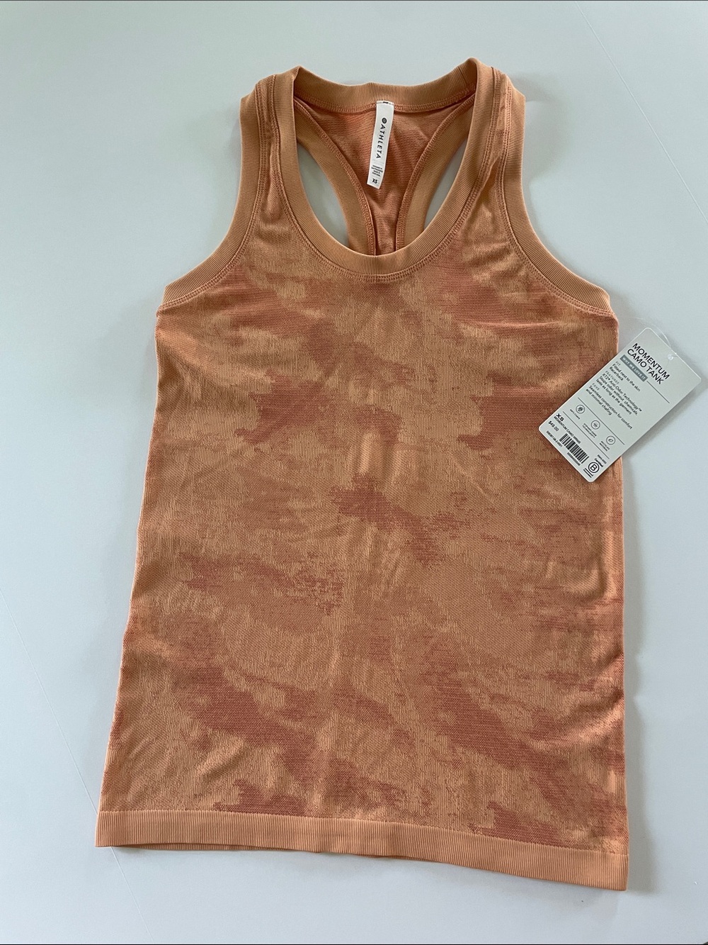 NWT Athleta Momentum Coral Camo Racerback Tank Top XS